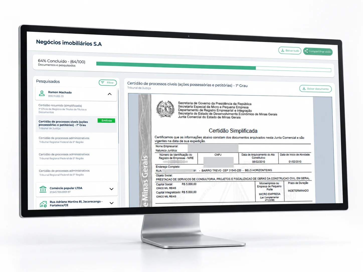 Doc.Pronto: análise de documentos